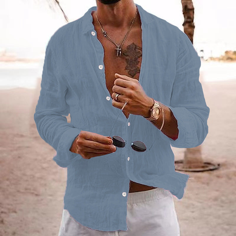 Men's Casual Open Collar Shirt Relaxed Fit Short Sleeve Everyday Wear