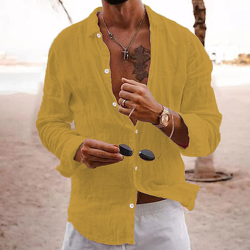 Men's Casual Open Collar Shirt Relaxed Fit Short Sleeve Everyday Wear
