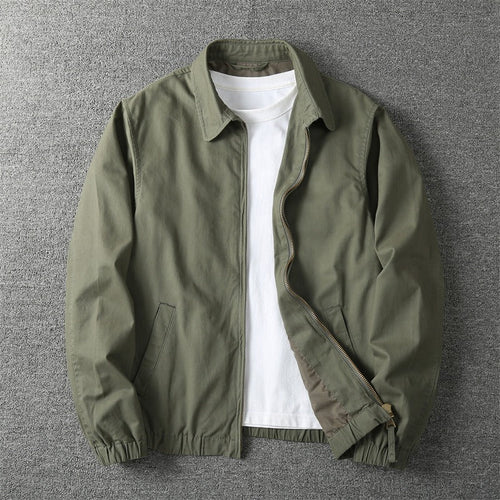 Men's Casual Jacket Modern Full-Zip Stand Collar Layering Everyday Smart-Casual Outdoor Versatile Lightweight Cedric
