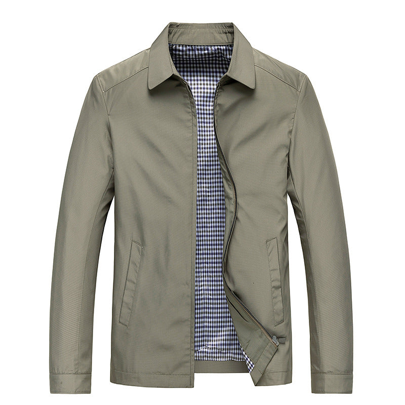 Men’s Stylish Windproof Harrington Jacket | Checked Lining