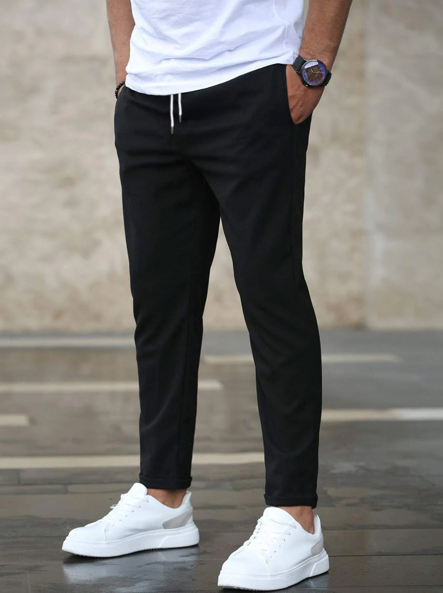Men's Tailored Trousers Slim Fit Classic Style Versatile Everyday Wear