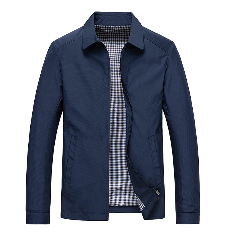 Men’s Stylish Windproof Harrington Jacket | Checked Lining