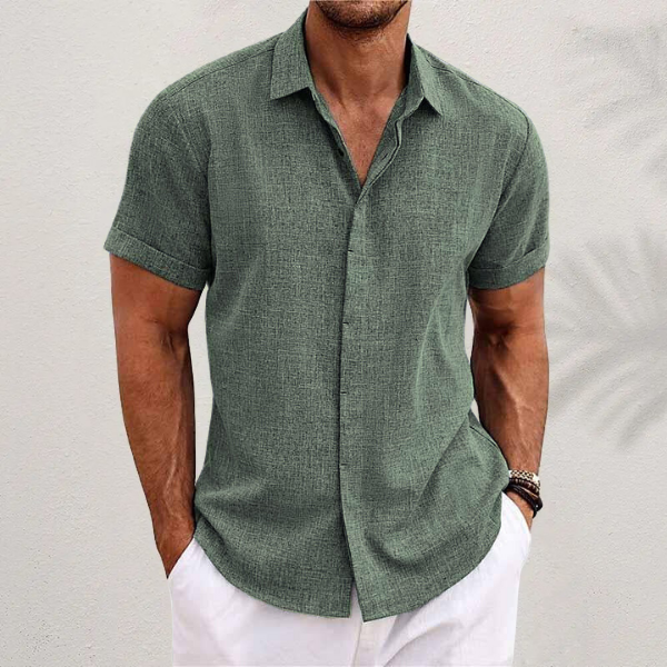 Men's Collared Shirt Classic Long-Sleeve Button-Up Timeless Smart-Casual Office Casual Everyday Relaxed Fit Thurston