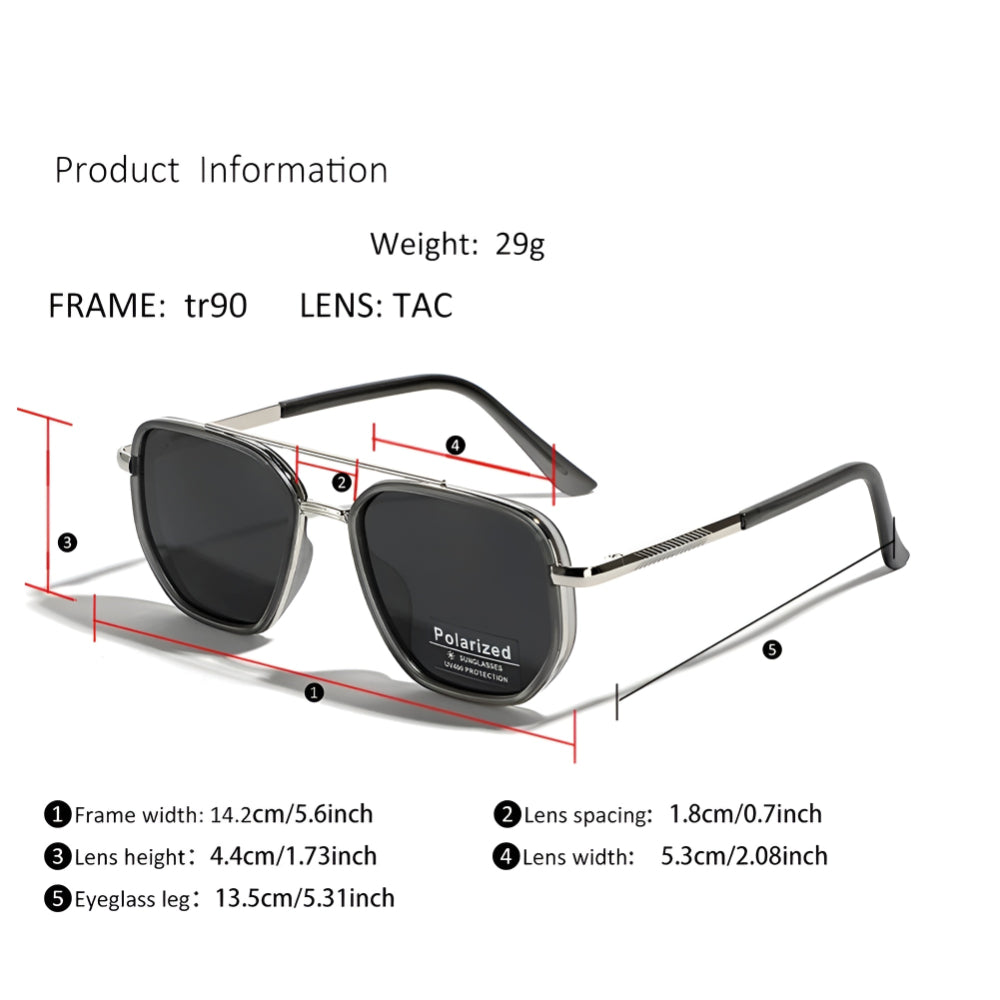 Men's Retro Square Sunglasses | UV Protection