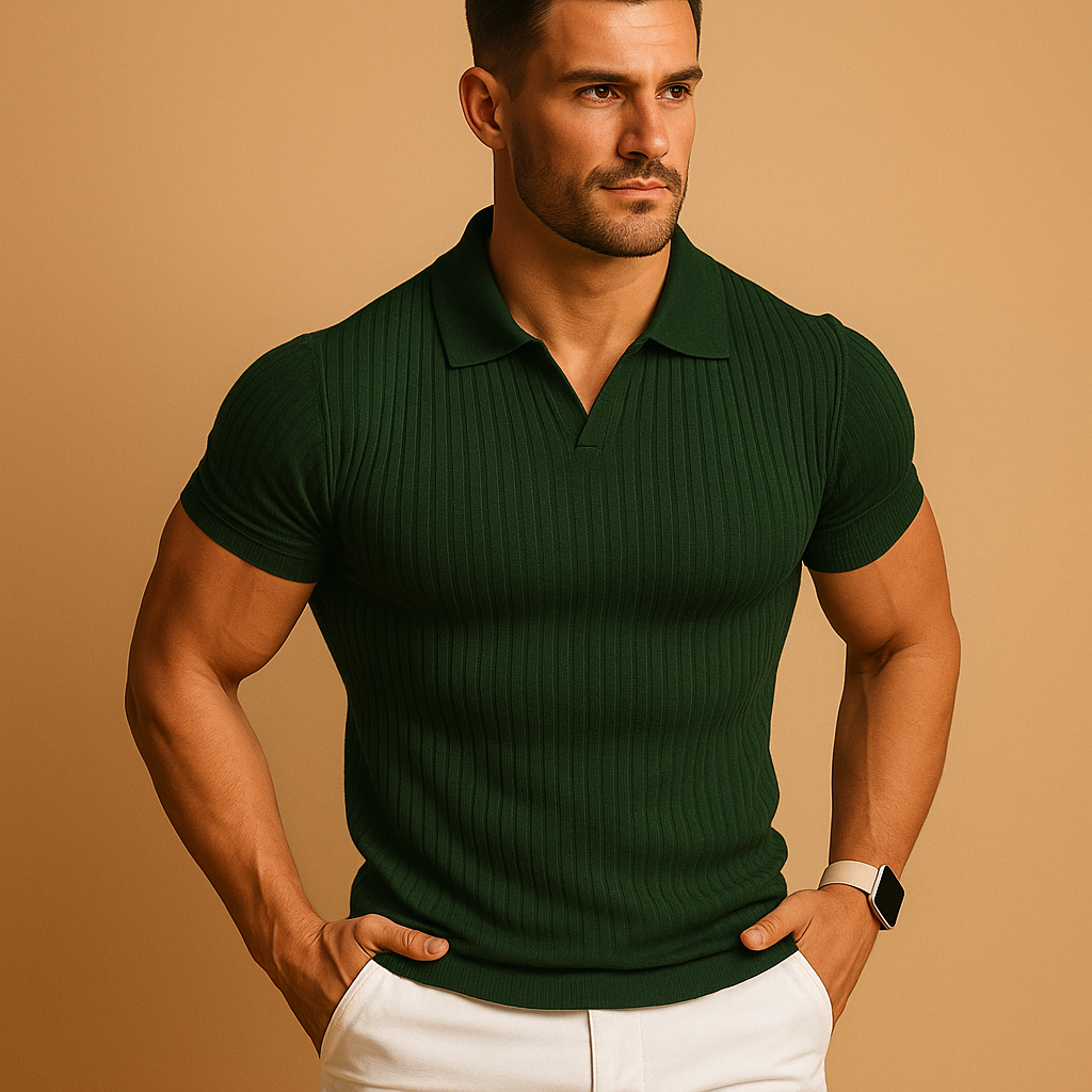Men's Polo Shirt Slim Fit Modern Short-Sleeve Collared Casual Smart-Casual Everyday Golf Sport Regular Cornell