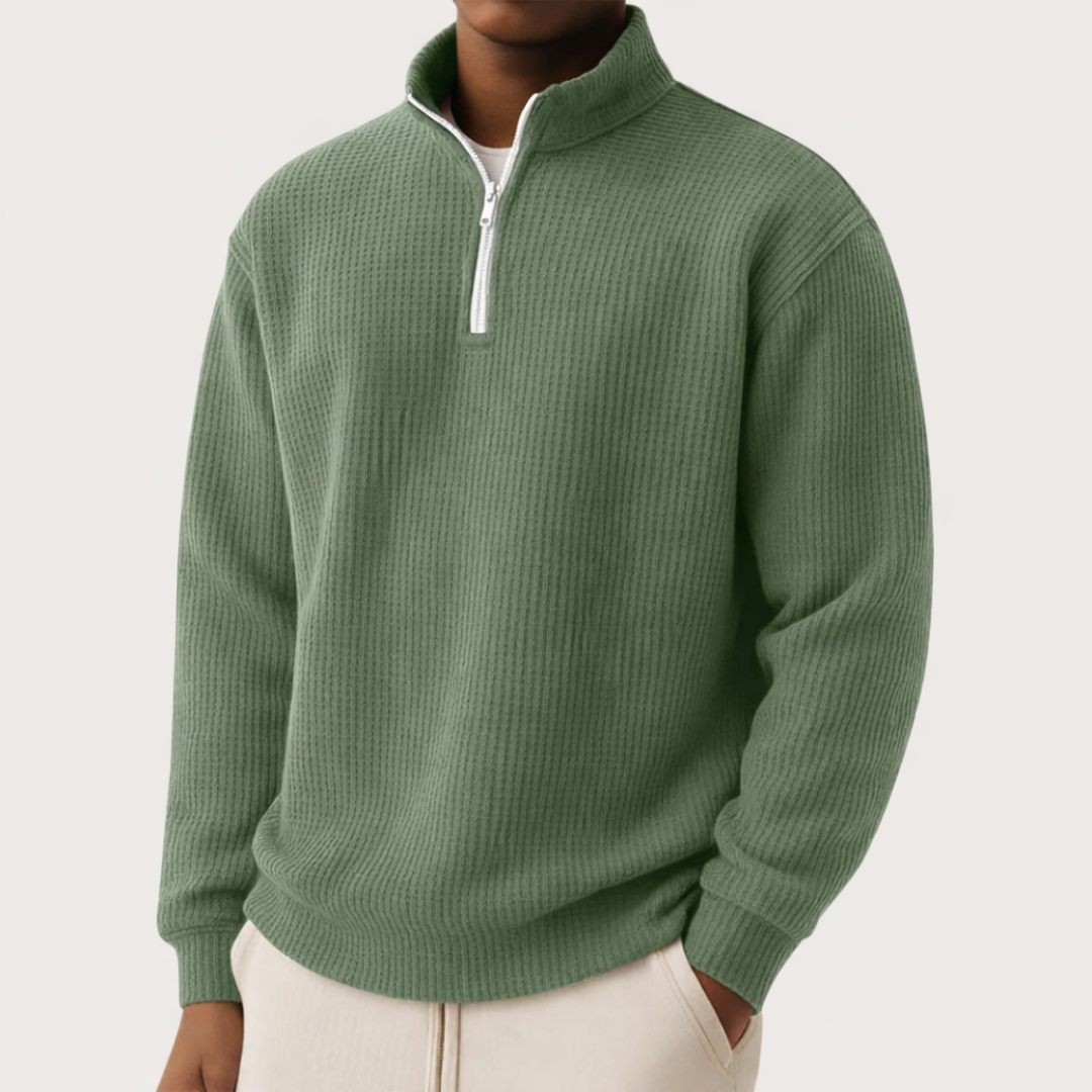 Men's Modern Leisure Jumper Relaxed Fit Long Sleeve Crew Neck Casual Everyday