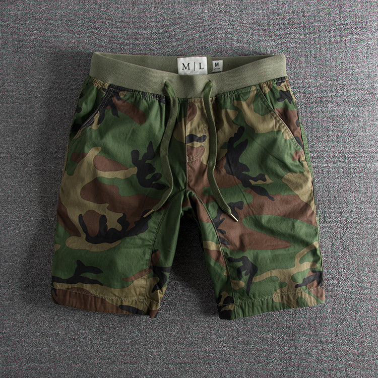 Men's Camouflage Shorts Drawstring Waist