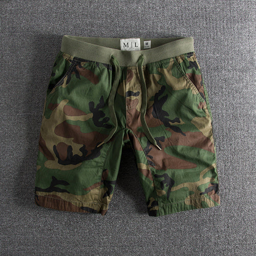 Men's Camouflage Shorts Drawstring Waist