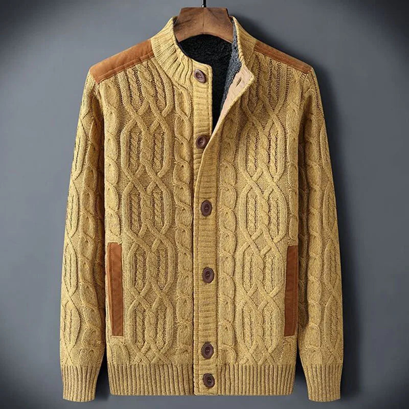 Men's Cable Knit Sweater Relaxed Fit Long Sleeve Crew Neck Casual Everyday