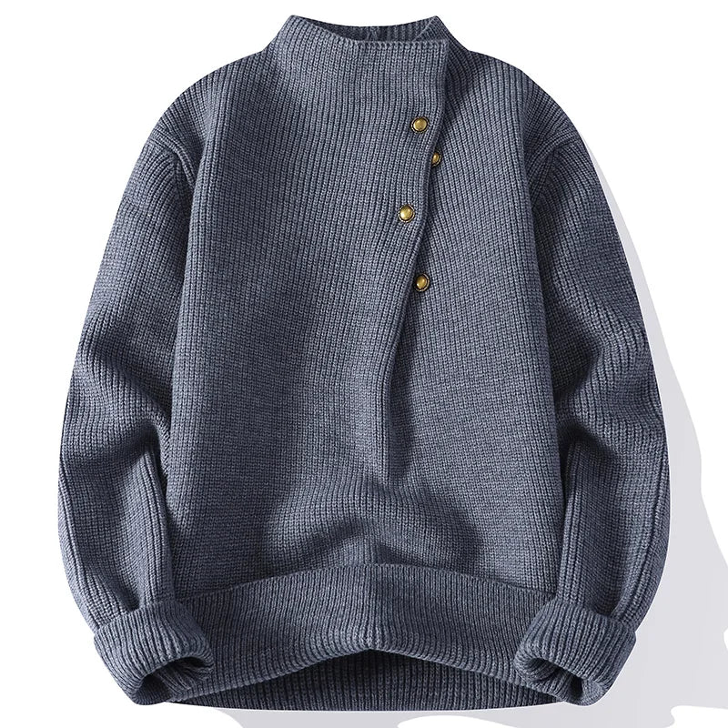 Men's Casual Wool Sweater Relaxed Fit Crew Neck Long Sleeve Everyday Wear