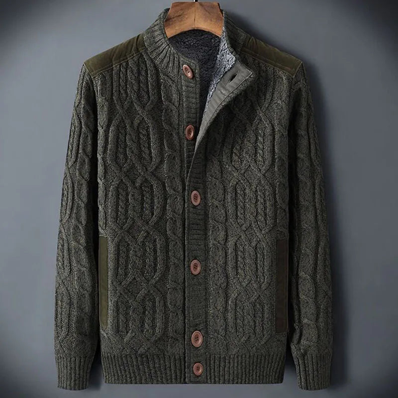 Men's Cable Knit Sweater Relaxed Fit Long Sleeve Crew Neck Casual Everyday