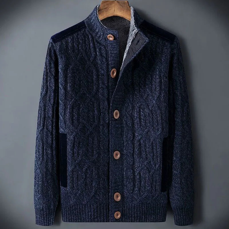 Men's Cable Knit Sweater Relaxed Fit Long Sleeve Crew Neck Casual Everyday