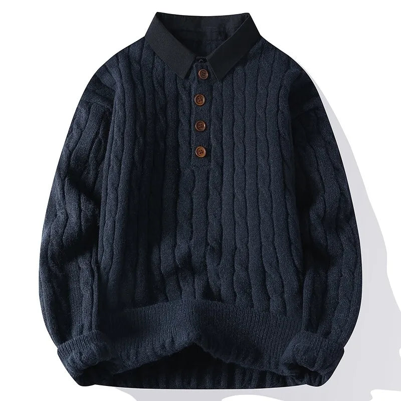 Men's Classic Knit Sweater Crew Neck Long Sleeve Casual Everyday Wear