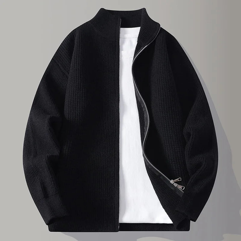 Men's Casual Waffle Knit Sweater Long Sleeve Crew Neck Relaxed Fit Everyday