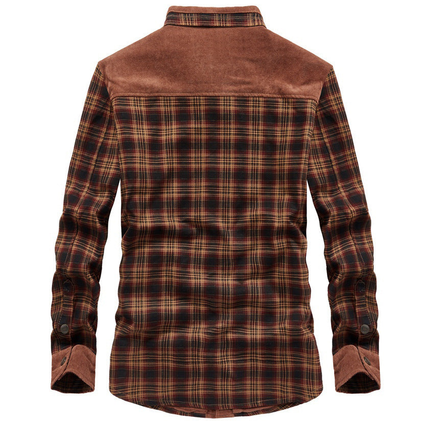 Men's Casual Button-Up Shirt Long Sleeve Collared Relaxed Fit Everyday Wear