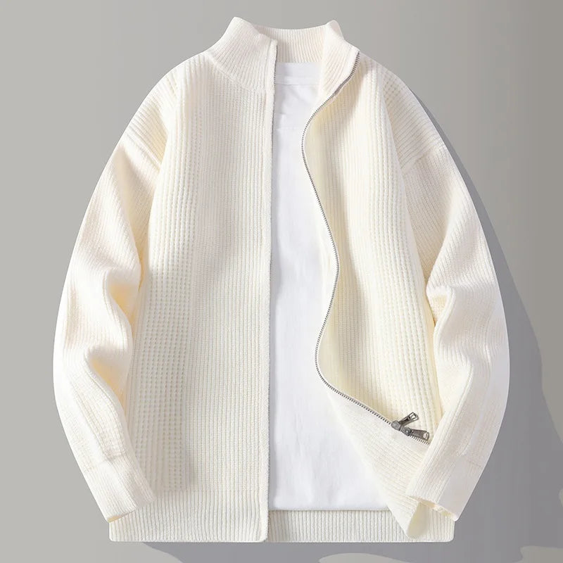 Men's Casual Waffle Knit Sweater Long Sleeve Crew Neck Relaxed Fit Everyday