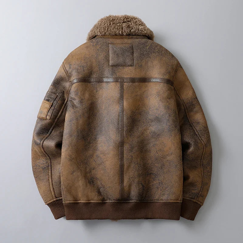 Men's Aviator Jacket Zip-Up Collared Classic Style Casual Everyday