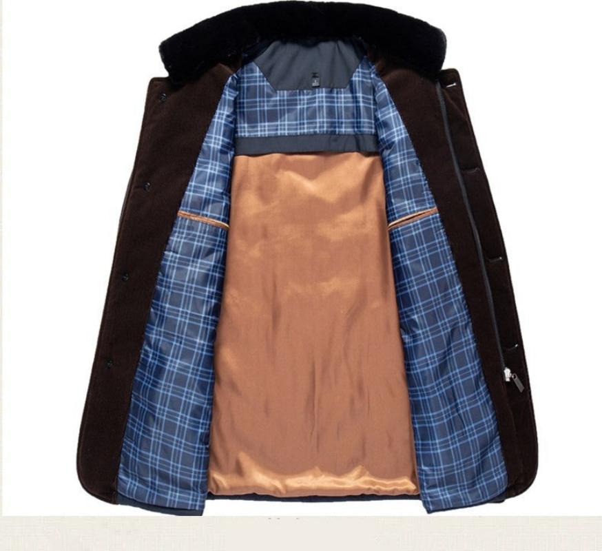 Men's Warm Coat Stylish Casual Fit Long Sleeve Zipper Closure Outdoor