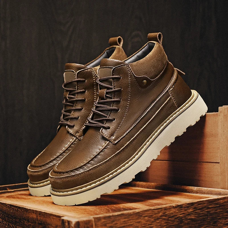 Men's Casual Genuine Boot Stylish Design Versatile Everyday Wear