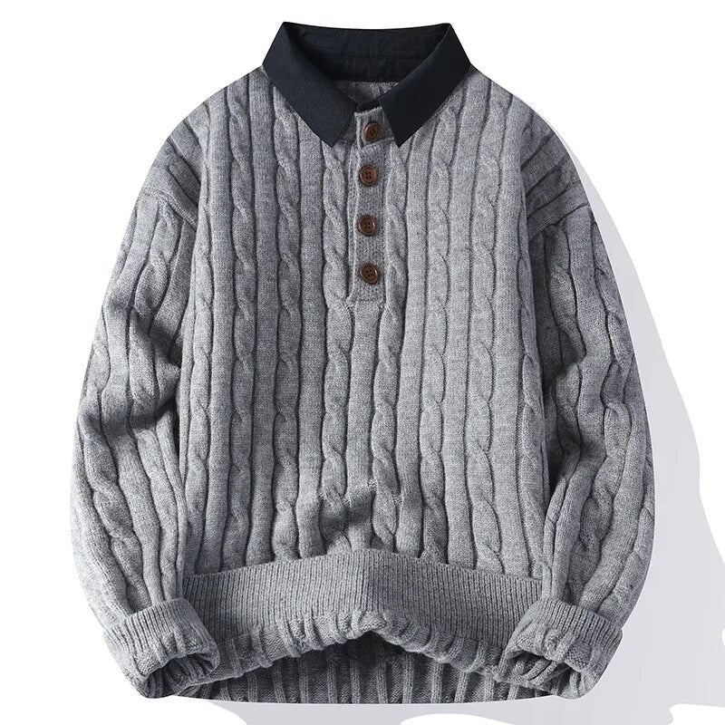 Men's Classic Knit Sweater Crew Neck Long Sleeve Casual Everyday Wear