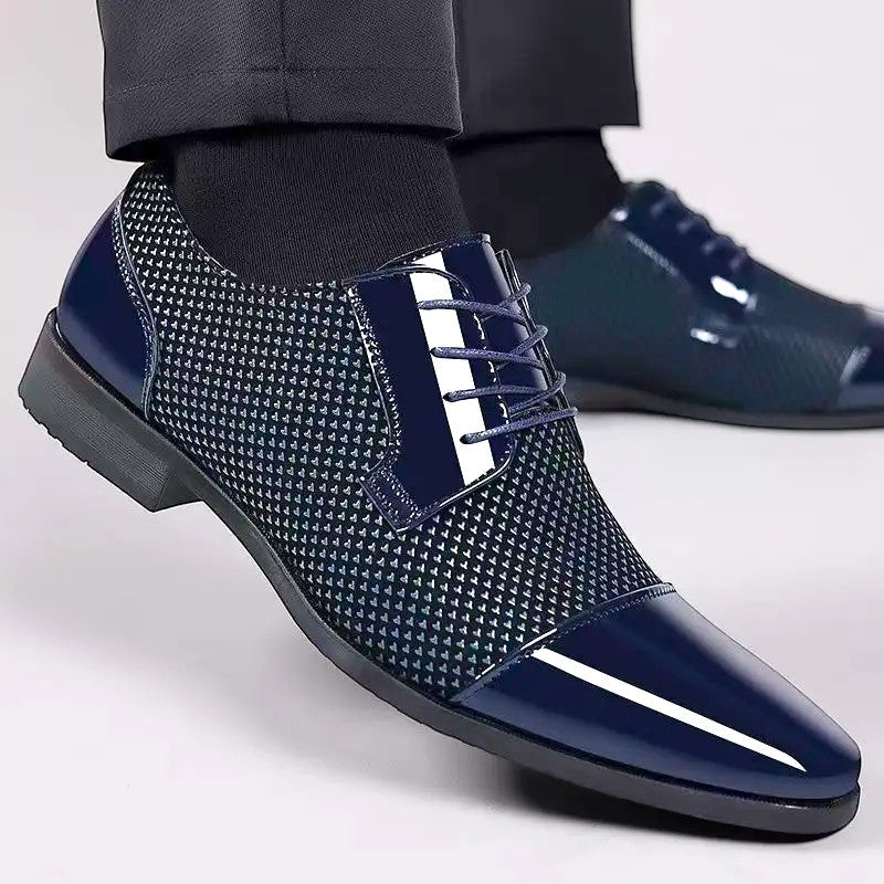 Men's Cap Toe Oxford Shoes Classic Formal Style Lace-Up Dress Occasion
