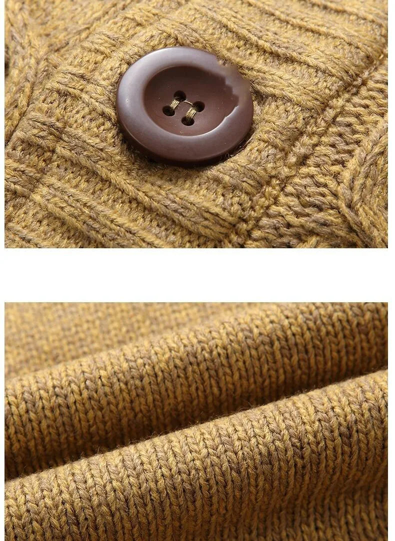 Men's Cable Knit Sweater Relaxed Fit Long Sleeve Crew Neck Casual Everyday