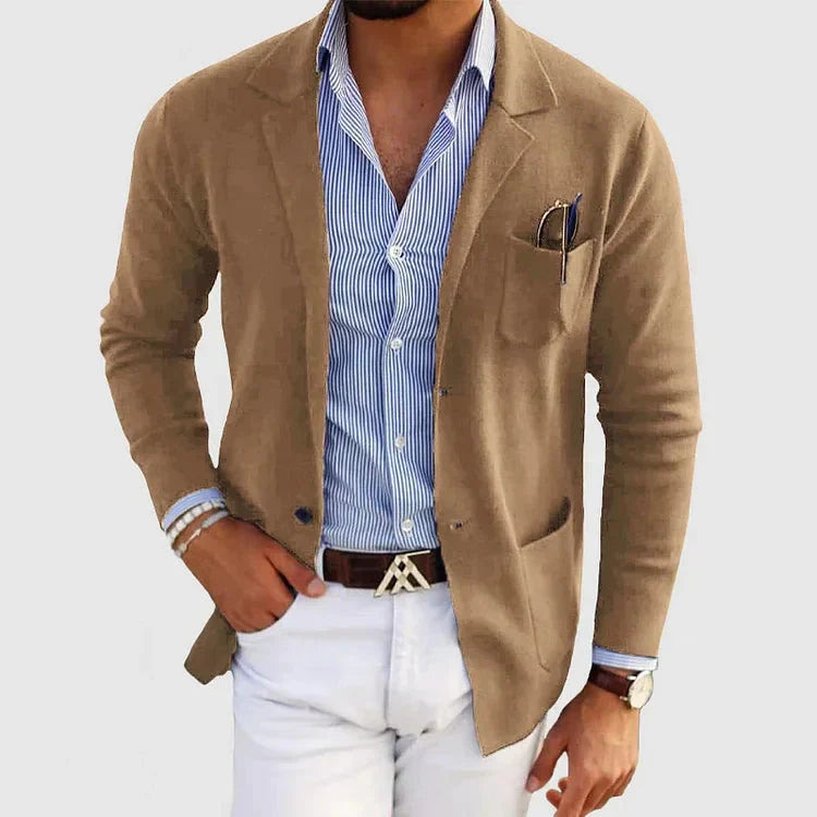 Men's Casual Blazer Notched Lapel Single-Breasted Slim Fit Tailored Smart-Casual Office Business Formal Everyday