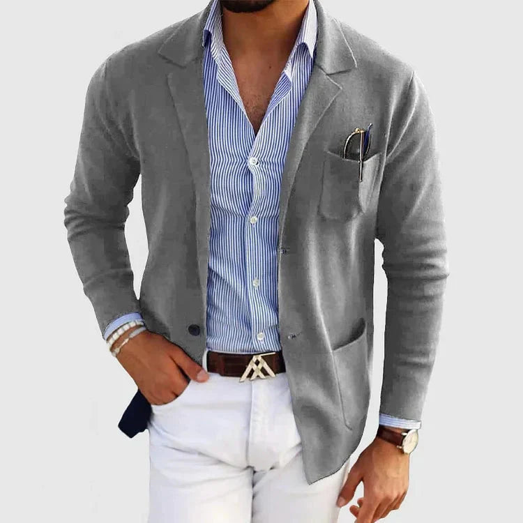 Men's Casual Blazer Notched Lapel Single-Breasted Slim Fit Tailored Smart-Casual Office Business Formal Everyday