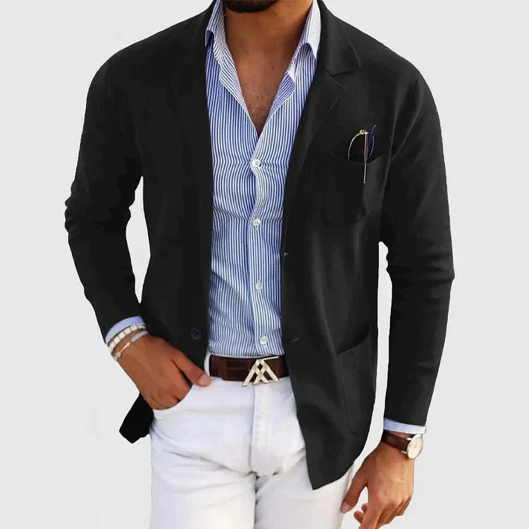 Men's Casual Blazer Notched Lapel Single-Breasted Slim Fit Tailored Smart-Casual Office Business Formal Everyday