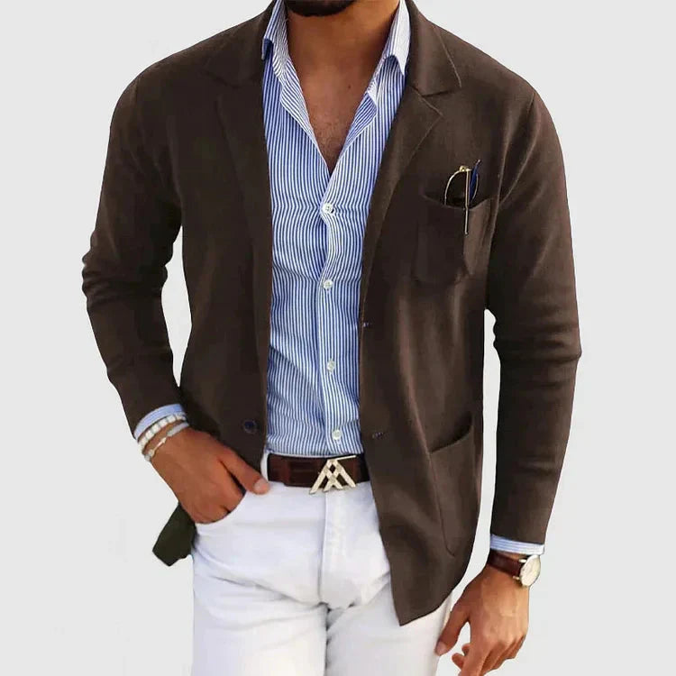Men's Casual Blazer Notched Lapel Single-Breasted Slim Fit Tailored Smart-Casual Office Business Formal Everyday