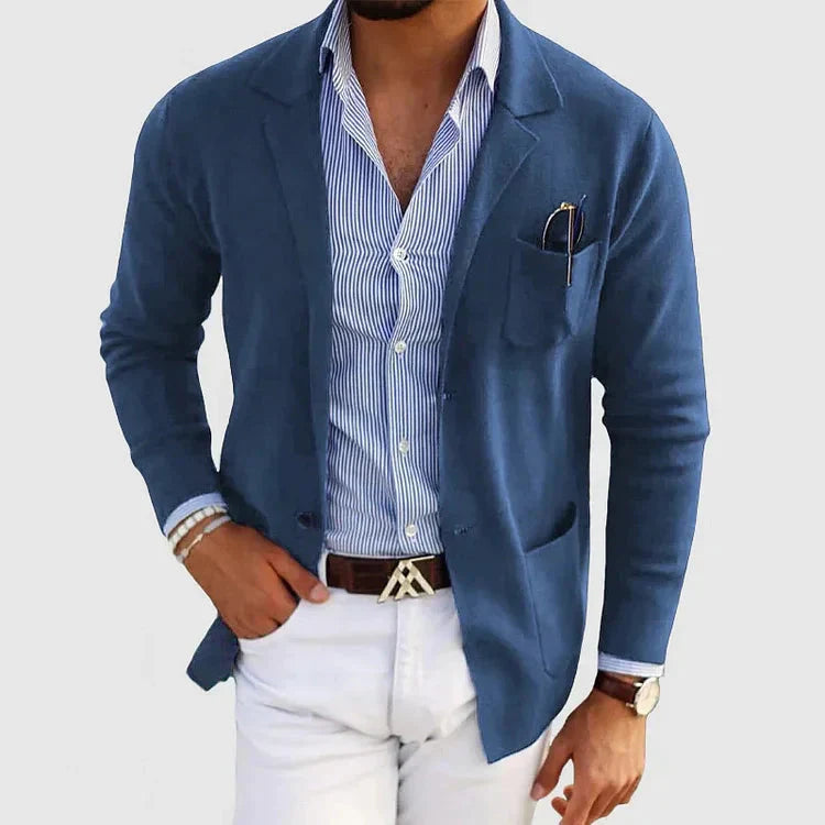 Men's Casual Blazer Notched Lapel Single-Breasted Slim Fit Tailored Smart-Casual Office Business Formal Everyday