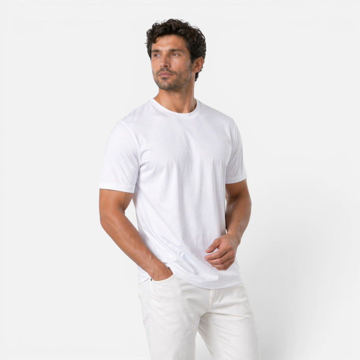 Men's Cool Touch T-Shirt Short-Sleeve Crew Neck Lightweight Breathable Casual Everyday Layering Sport Versatile Kai
