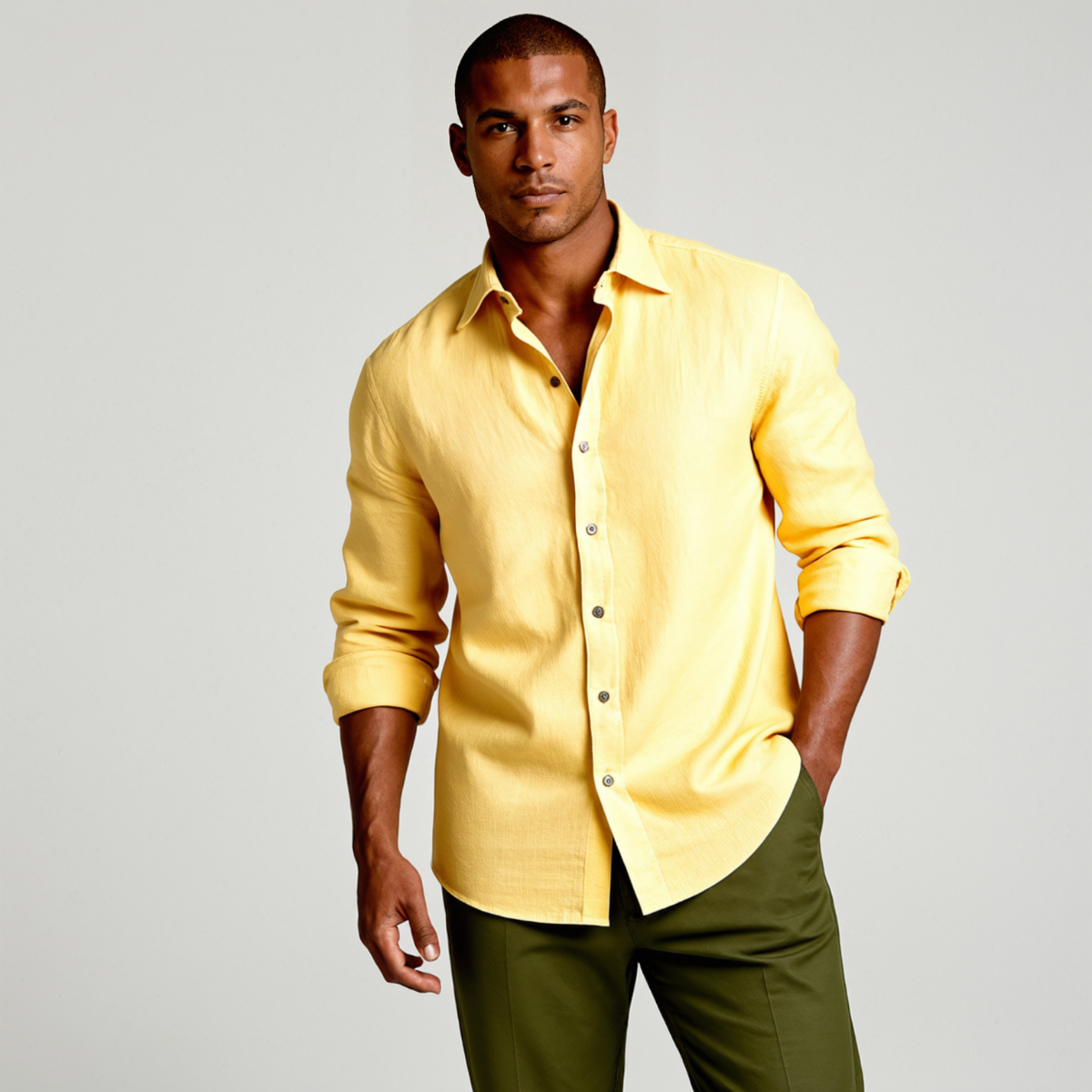 Men's Casual Long Sleeve Shirt | Vintage