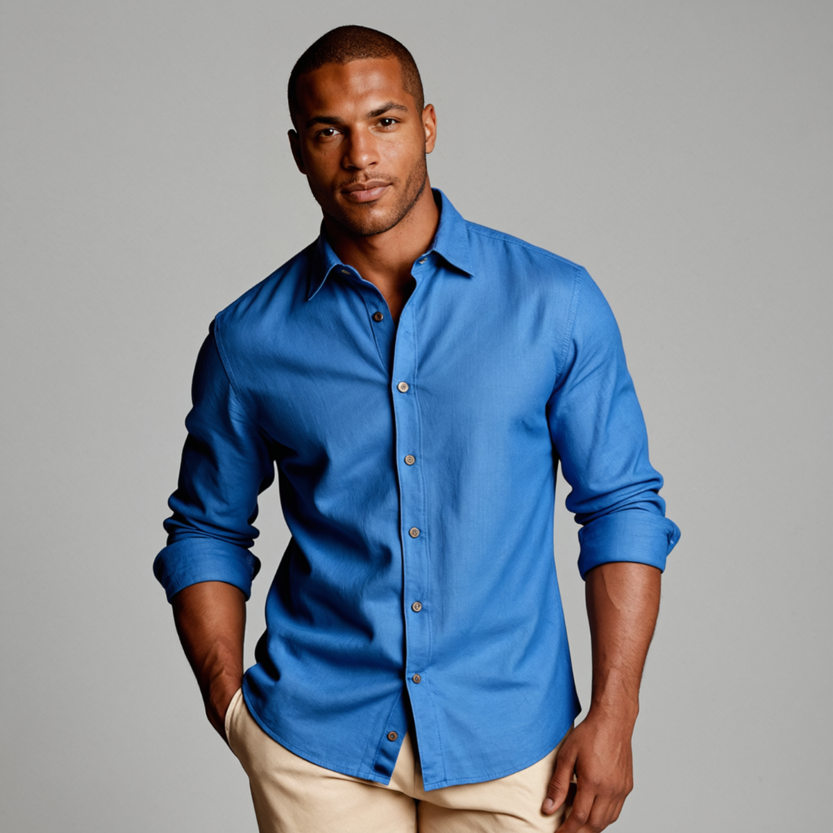 Men's Casual Long Sleeve Shirt | Vintage