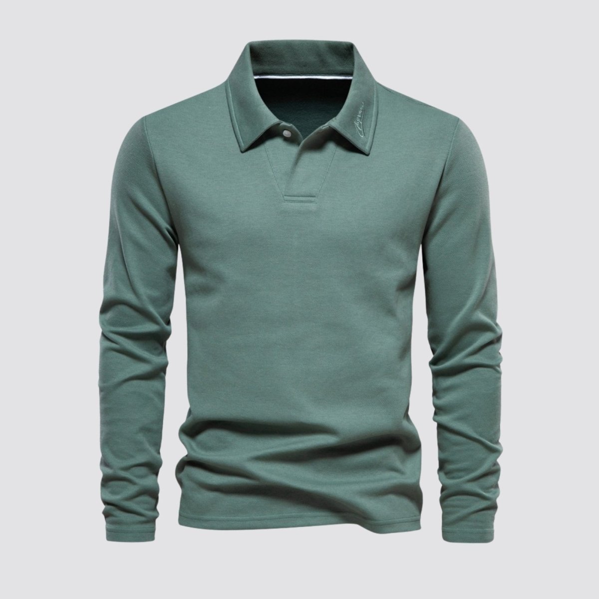 Men's Long Sleeve Polo Shirt Classic Fit Collared Casual Everyday Wear