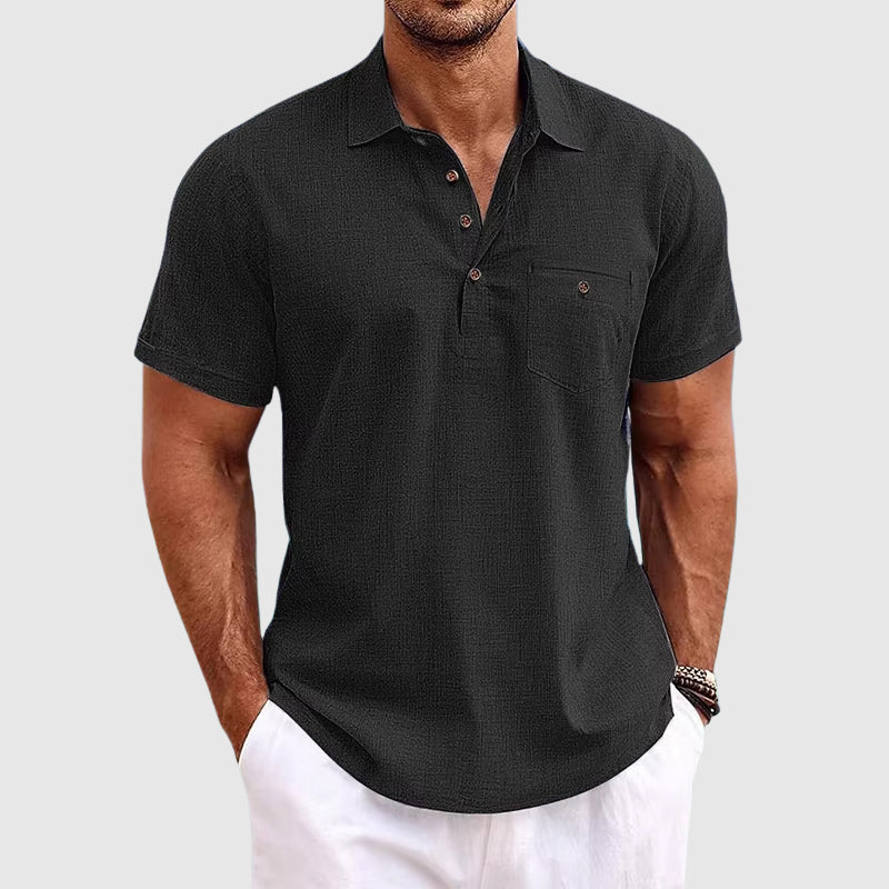 Men's Short Sleeve Linen Shirt