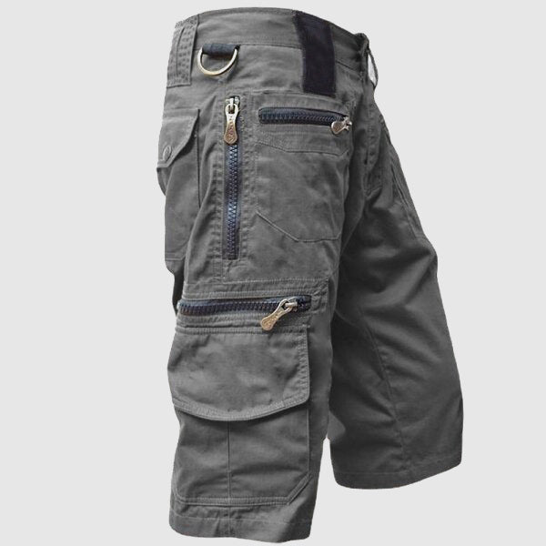 Men's Cargo Shorts Multi-Zip Utility Pockets