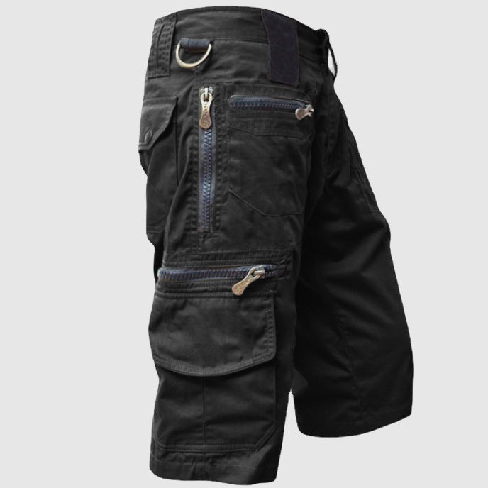 Men's Cargo Shorts Multi-Zip Utility Pockets