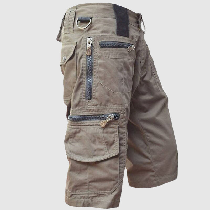 Men's Cargo Shorts Multi-Zip Utility Pockets