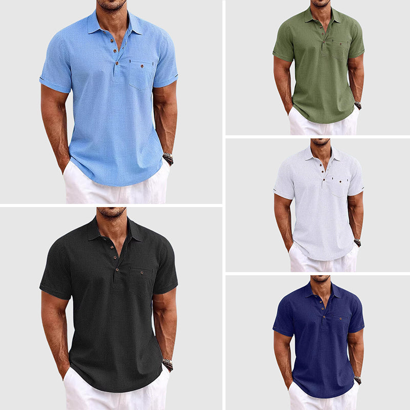 Men's Short Sleeve Linen Shirt