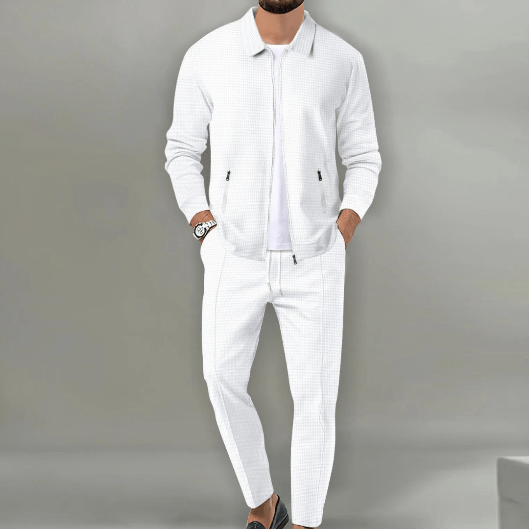 Men's Casual Zip Jacket and Trousers Set | Stylish and Versatile