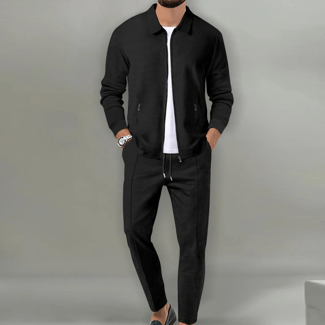 Men's Casual Zip Jacket and Trousers Set | Stylish and Versatile