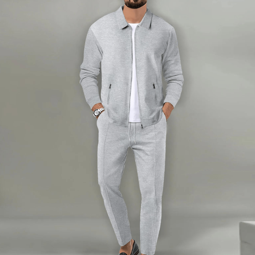 Men's Casual Zip Jacket and Trousers Set | Stylish and Versatile