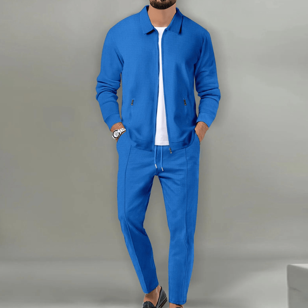 Men's Casual Zip Jacket and Trousers Set | Stylish and Versatile