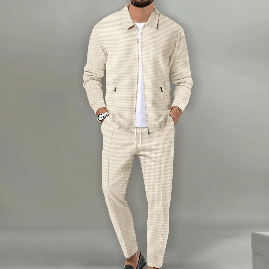 Men's Casual Zip Jacket and Trousers Set | Stylish and Versatile