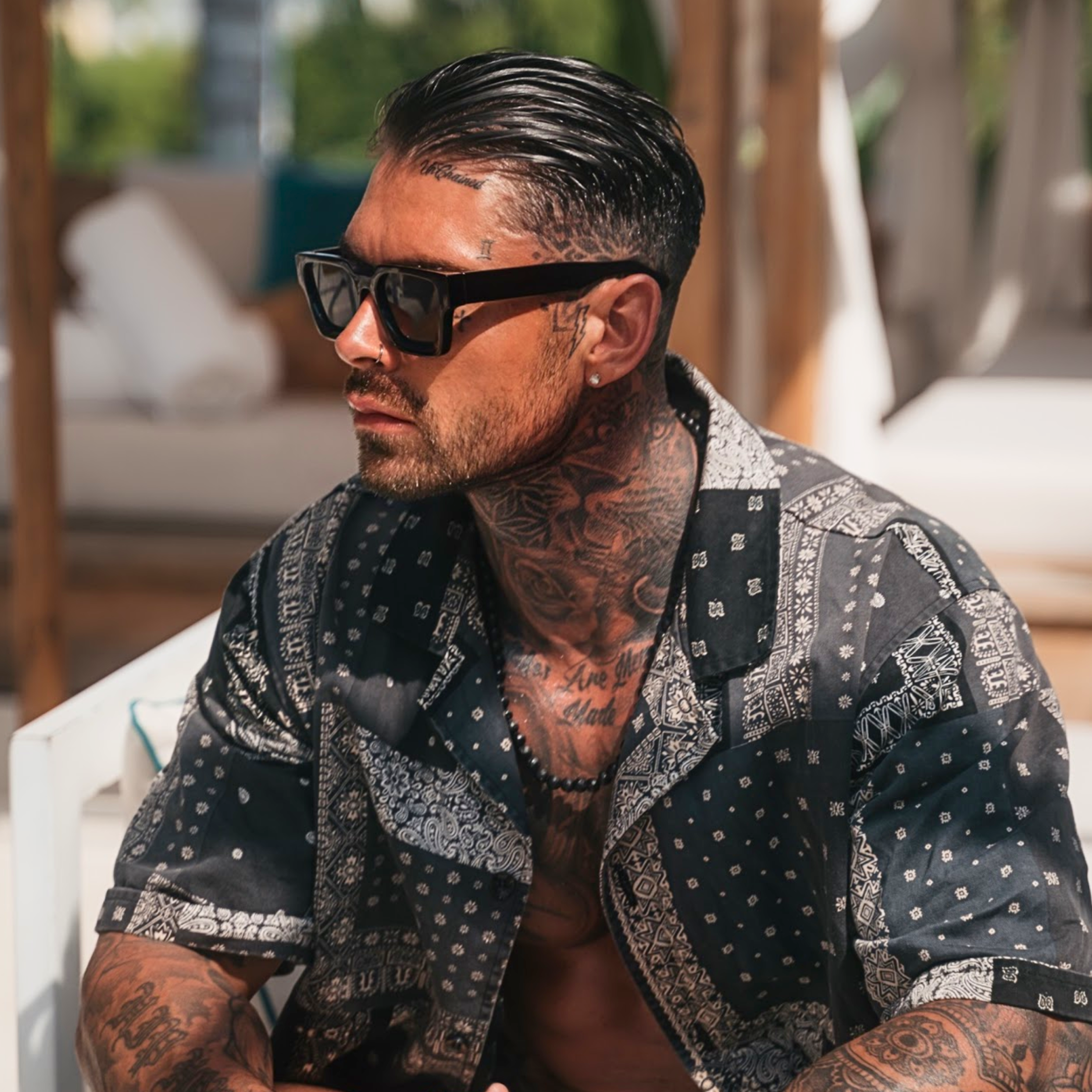 Men’s Stylish Gloss Black Sunglasses | Trendy