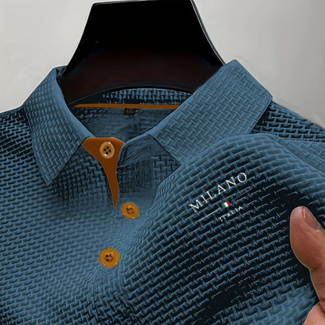 Men's Stylish Textured Polo Shirt | Casual