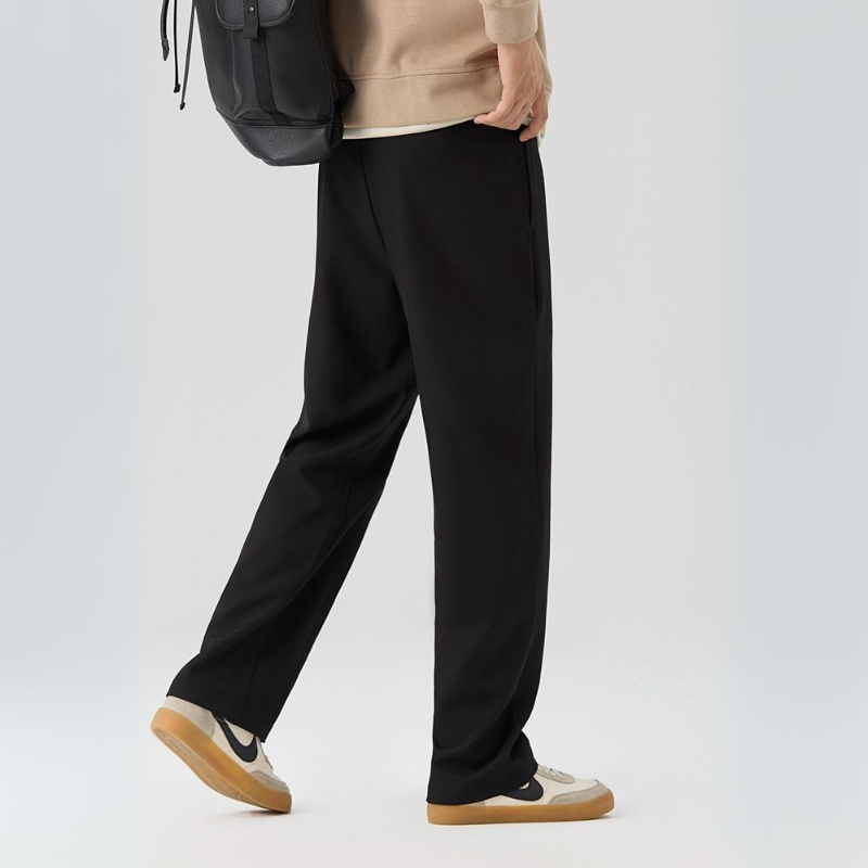 Men's Wide Leg Pleated Trousers