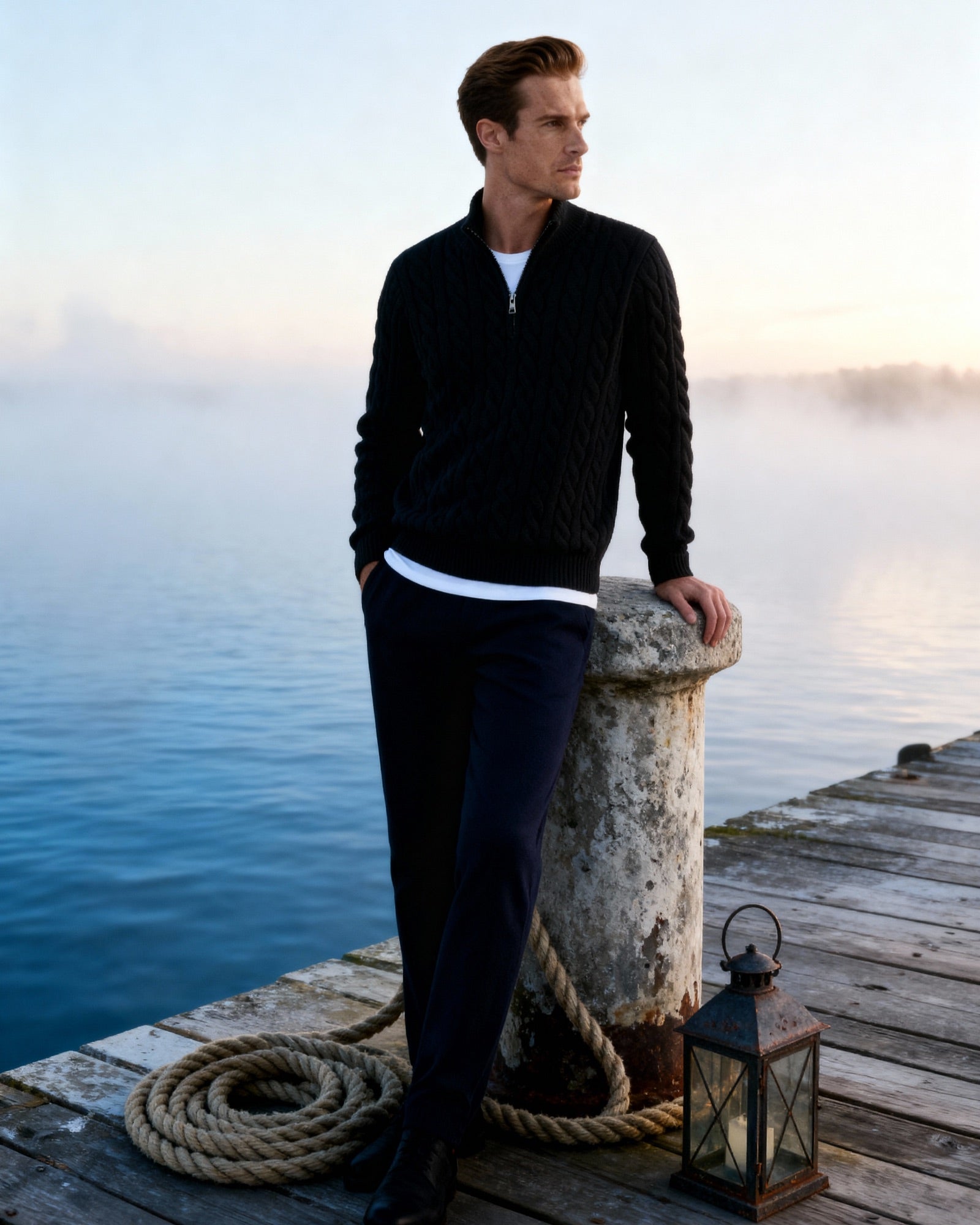 Men's Stylish Half Zip Sweater | Classic