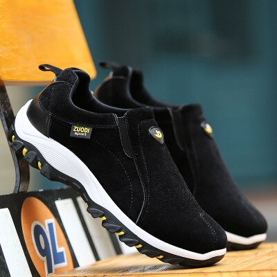 Men's Black Shoes Casual Sneakers Low-Top Lace-Up Trainers Everyday Smart-Casual Walking Versatile Corbin